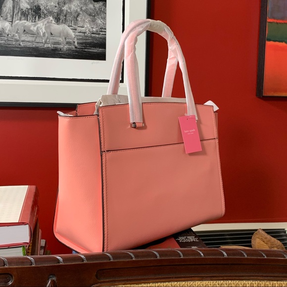 Kate Spade NWT large Satchel Bag Coral Pink!! - Picture 2 of 8